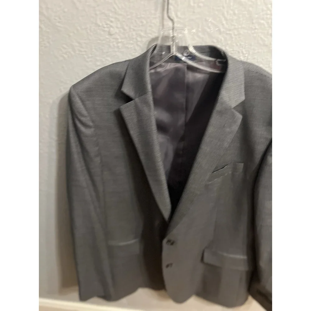 Stafford Mens Blazer Sport Coat‎ Jacket Size 46L Blue Plaid